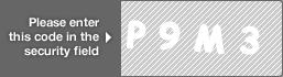 captcha code for visual authentication  letter P number 9 letter M number 3