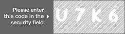 captcha code for visual authentication  letter U number 7 letter K number 6