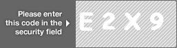 captcha code for visual authentication  letter E number 2 letter X number 9