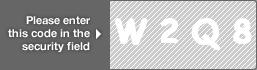captcha code for visual authentication  letter W number 2 letter Q number 8