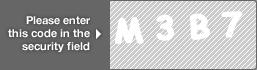 captcha code for visual authentication  letter M number 3 letter B number 7