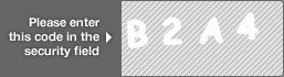 captcha code for visual authentication  letter B number 2 letter A number 4