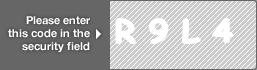 captcha code for visual authentication  letter R number 9 letter L number 4