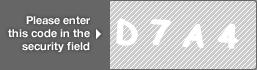 captcha code for visual authentication  letter D number 7 letter A number 4
