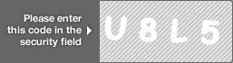 captcha code for visual authentication  letter U number 8 letter L number 5