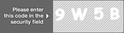 captcha code for visual authentication  number 9 letter W number 5 letter B