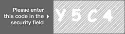 captcha code for visual authentication  letter Y number 5 letter C number 4