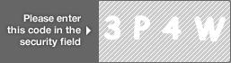 captcha code for visual authentication  number 3 letter P number 4 letter W