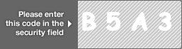 captcha code for visual authentication  letter B number 5 letter A number 3