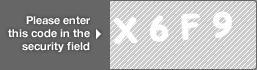 captcha code for visual authentication  letter X number 6 letter F number 9