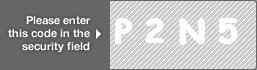 captcha code for visual authentication  letter P number 2 letter N number 5