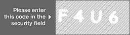 captcha code for visual authentication  letter F number 4 letter U number 6