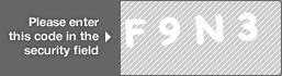 captcha code for visual authentication  letter F number 9 letter N number 3