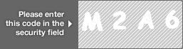 captcha code for visual authentication  letter M number 2 letter A number 6