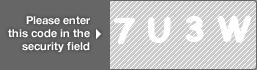 captcha code for visual authentication  number 7 letter U number 3 letter W