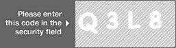 captcha code for visual authentication  letter Q number 3 letter L number 8
