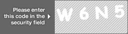 captcha code for visual authentication  letter W number 6 letter N number 5