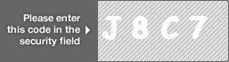 captcha code for visual authentication  letter J number 8 letter C number 7