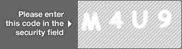 captcha code for visual authentication  letter M number 4 letter U number 9