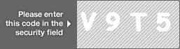 captcha code for visual authentication  letter V number 9 letter T number 5