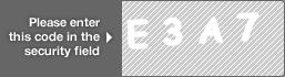 captcha code for visual authentication  letter E number 3 letter A number 7