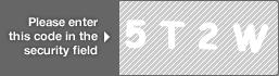 captcha code for visual authentication  number 5 letter T number 2 letter W