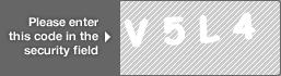 captcha code for visual authentication  letter V number 5 letter L number 4
