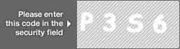captcha code for visual authentication  letter P number 3 letter S number 6