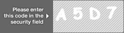 captcha code for visual authentication  letter A number 5 letter D number 7